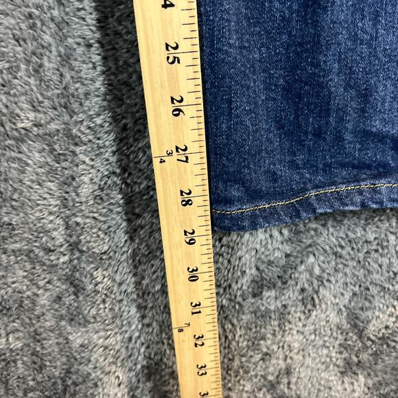 Orvis Jeans Mens 42x30 Dark Blue Five Pocket Stretch Denim Straight Leg Zip Fly - Picture 6 of 10